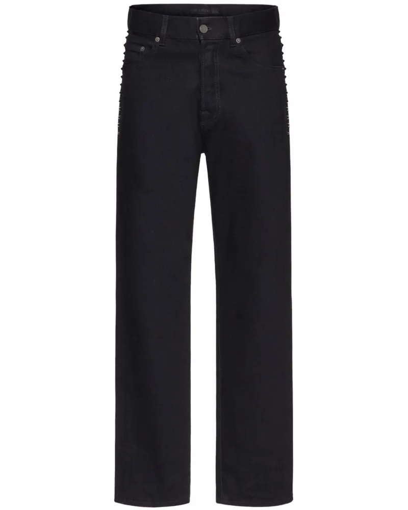 Valentino Garavani Rockstud Untitled Straight-Leg-Jeans - Schwarz Schwarz