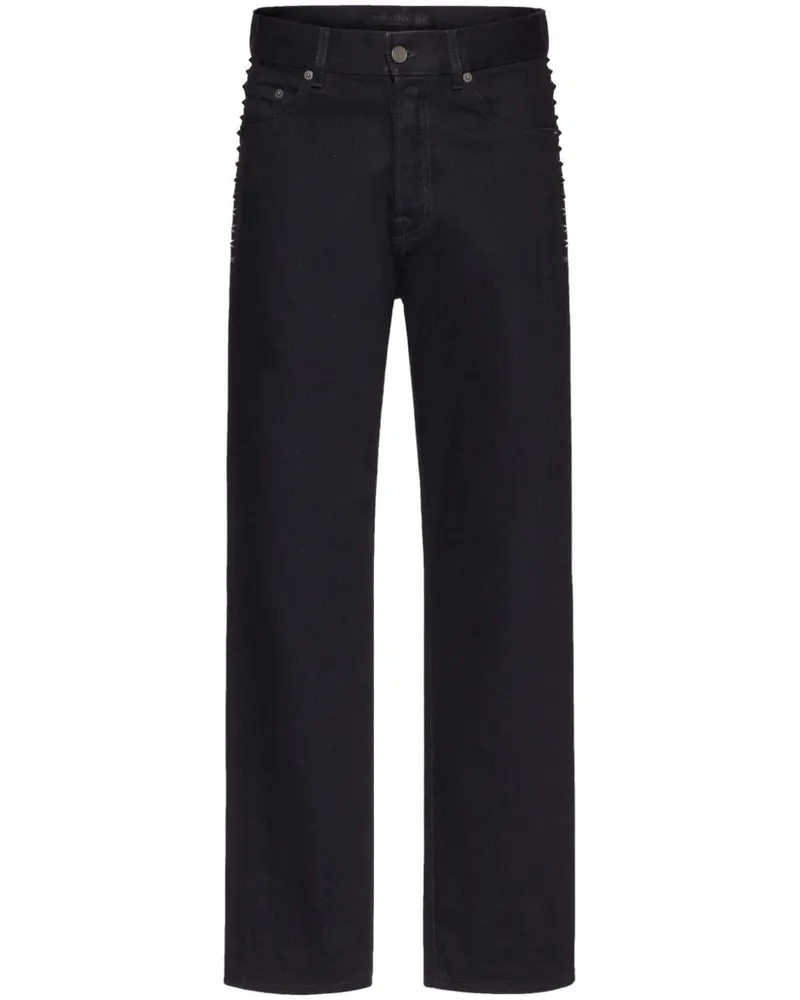 Valentino Garavani Rockstud Untitled Straight-Leg-Jeans - Schwarz Schwarz