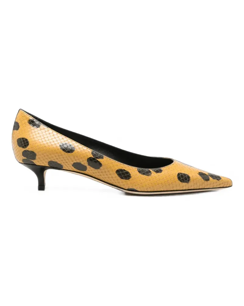 Jimmy Choo polka-dot snakeskin-effect pumps - Gelb Gelb