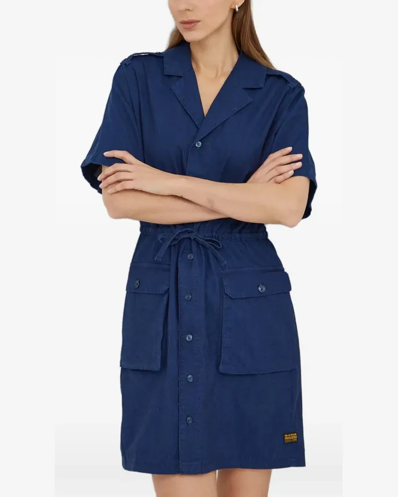 G-STAR RAW drawcord-waist mini dress - Blau Blau