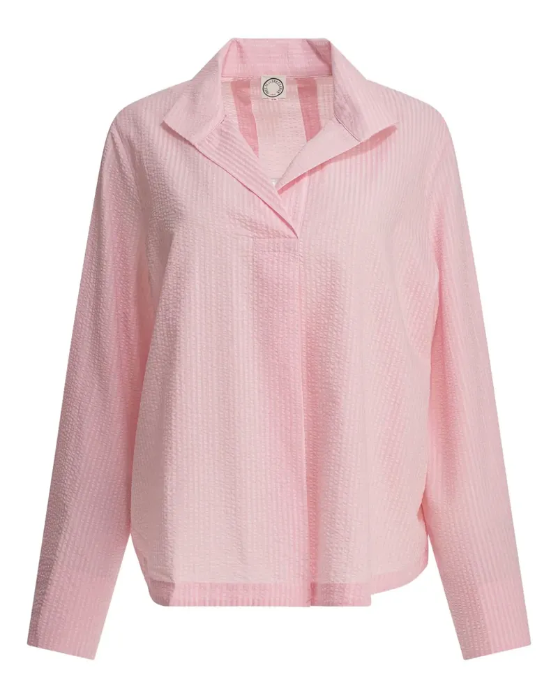 Inès de la Fressange Strukturierte Bluse mit Streifen - Rosa Rosa