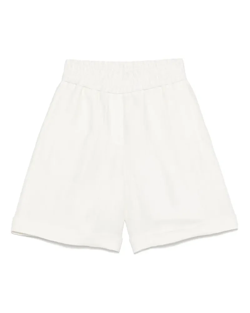 Peserico Shorts mit Knitteroptik - Weiß Weiß