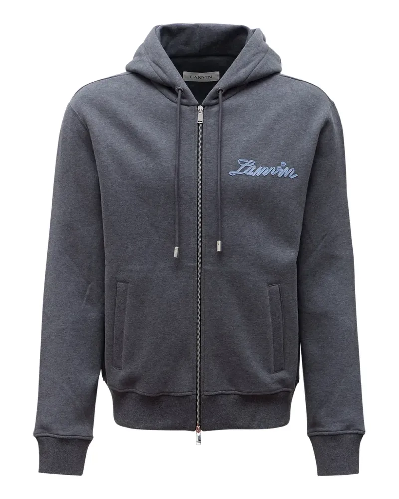 Lanvin Ribbon Kapuzenjacke aus Baumwolle und Kaschmir - Grau Grau