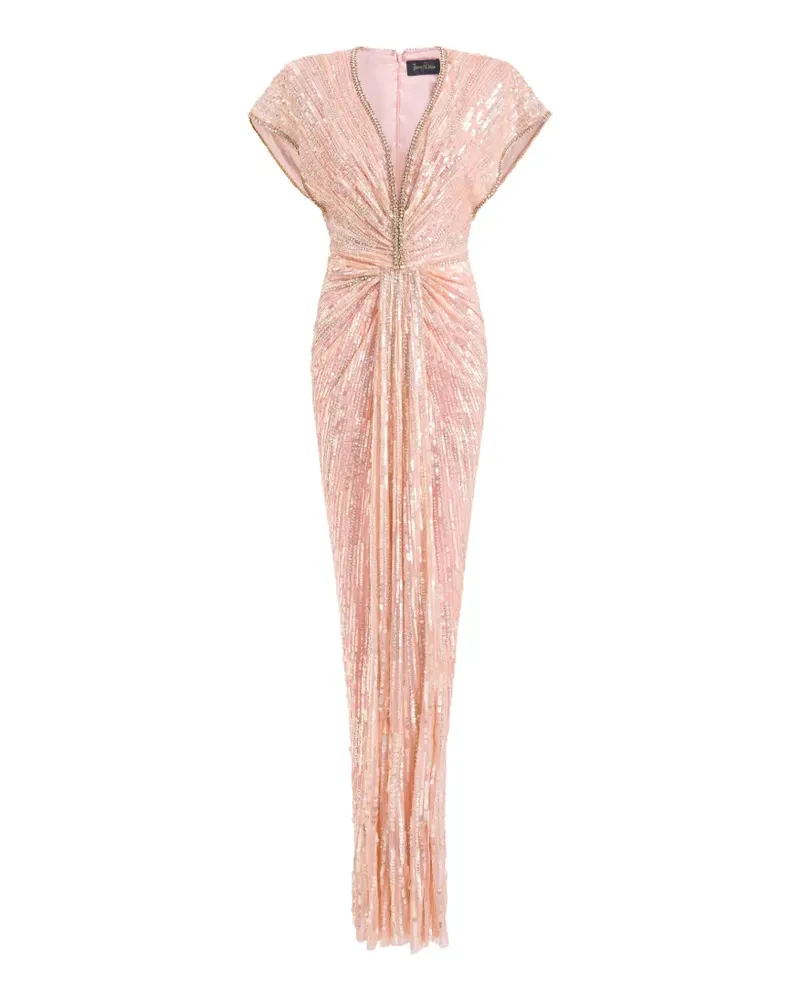 Jenny Packham Zola Abendkleid mit Perlen - Rosa Rosa