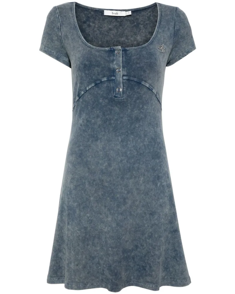b+ab Minikleid mit Logo-Schild - Blau Blau