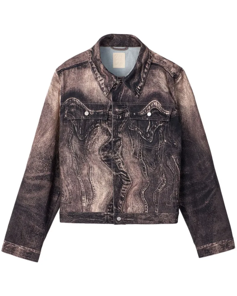 Camper Jeansjacke mit Wirbel-Print - Rosa Rosa