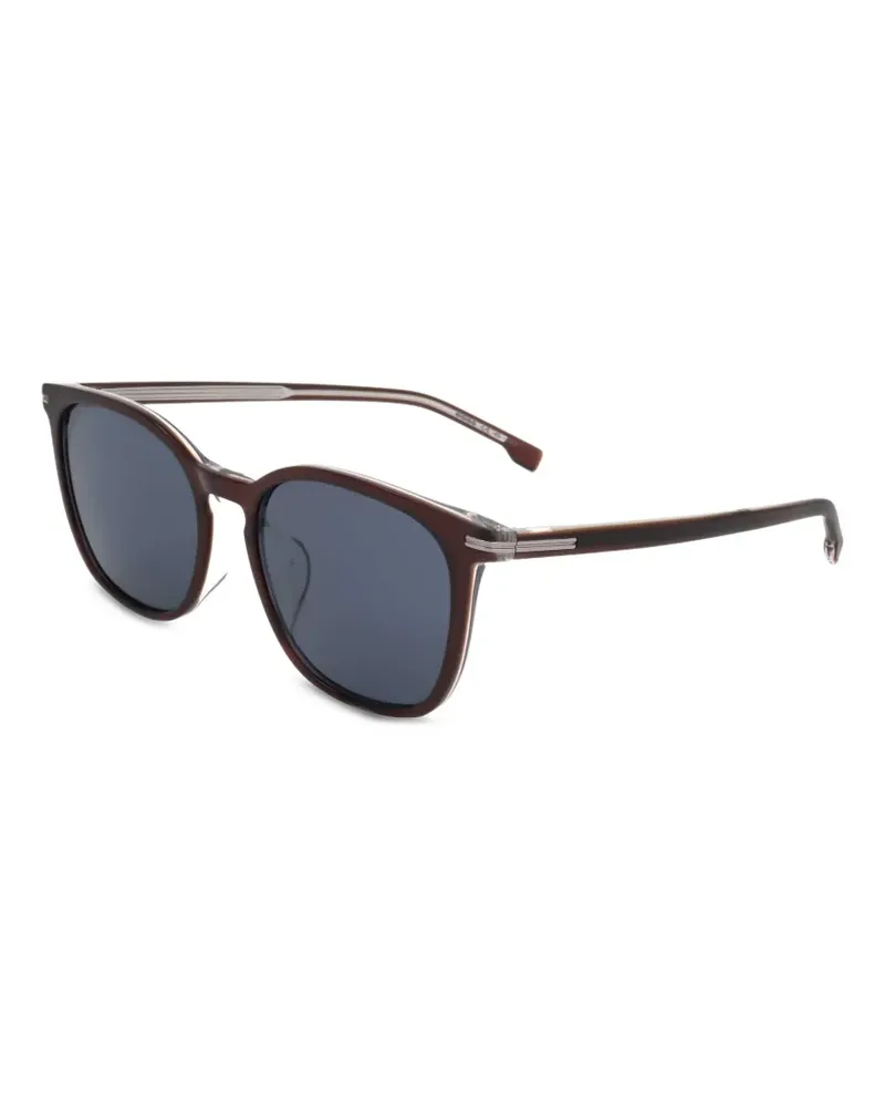HUGO BOSS Sonnenbrille mit eckigem Gestell - Braun Braun