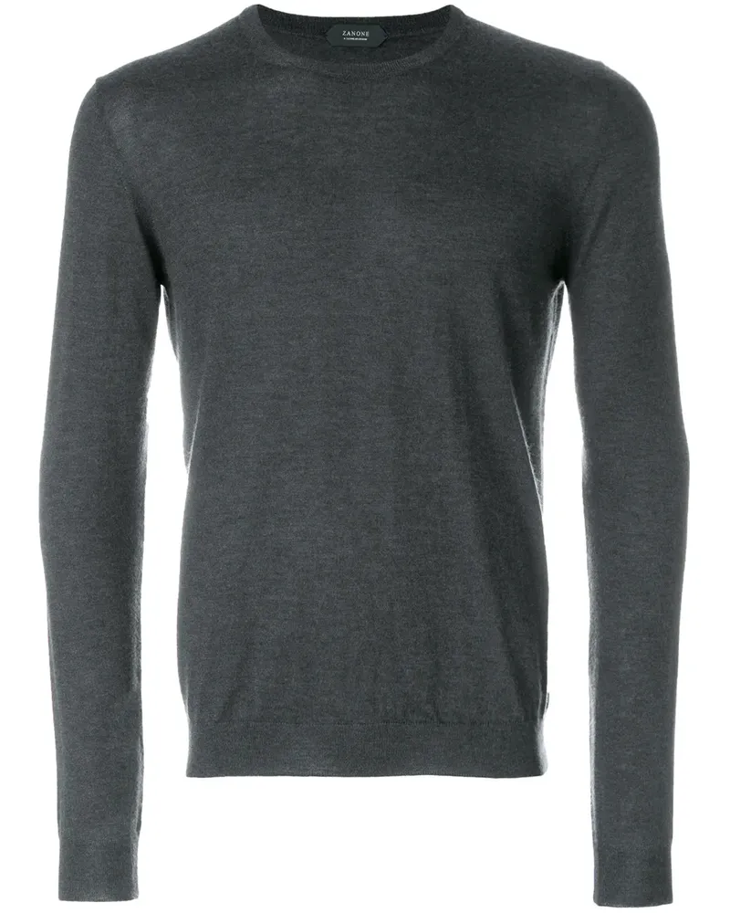 Zanone Klassischer Kaschmirpullover - Grau Grau