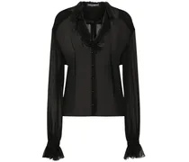 Klassische Chiffonbluse - Schwarz