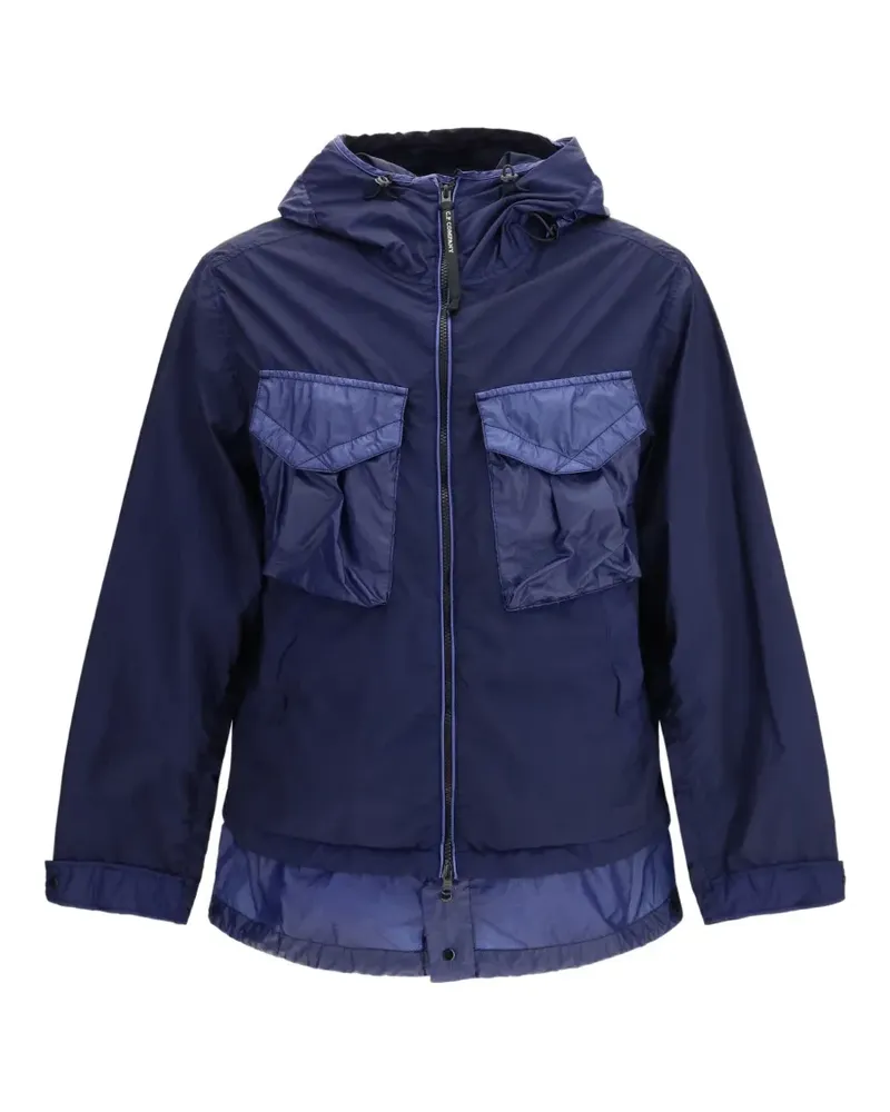 C.P. Company goggle-detail hooded jacket - Blau Blau