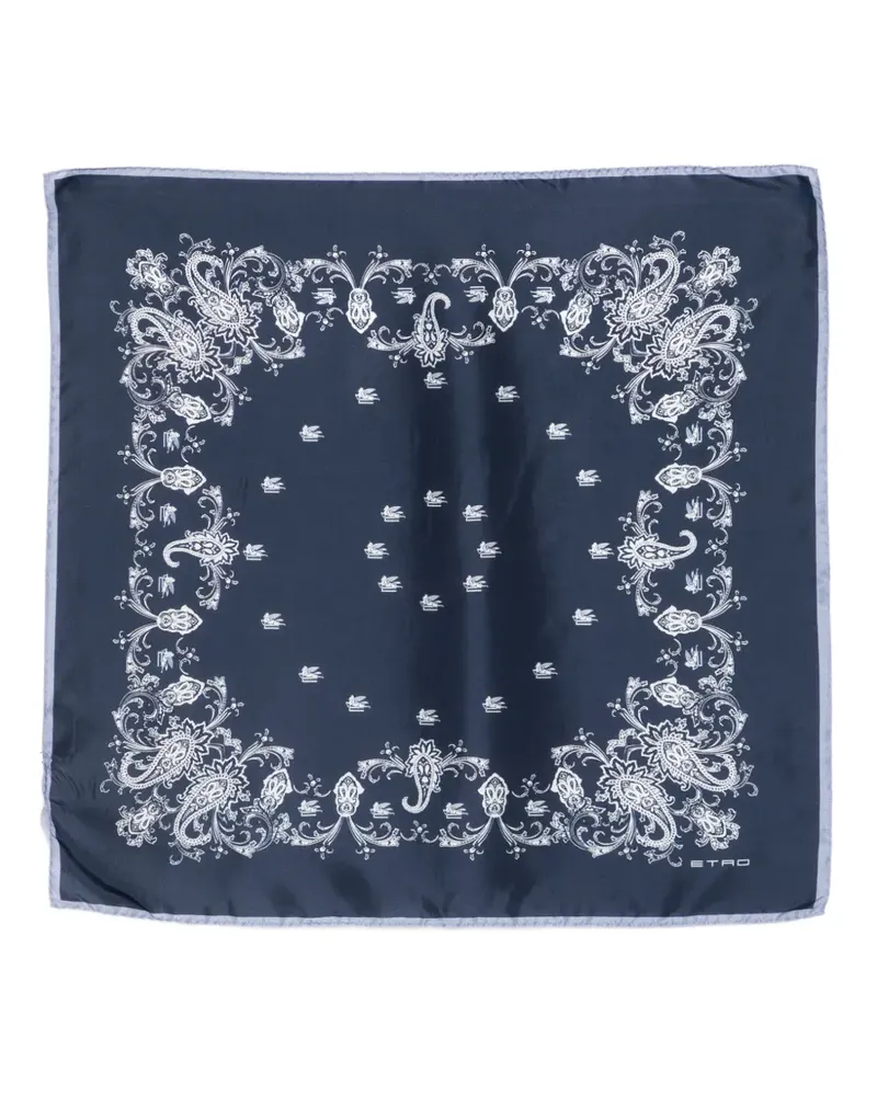 Etro Pegasus paisley-print scarf - Blau Blau