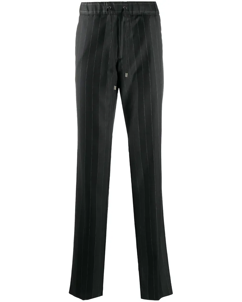 Etro Gestreifte Hose mit Kordelzug - Grau Grau