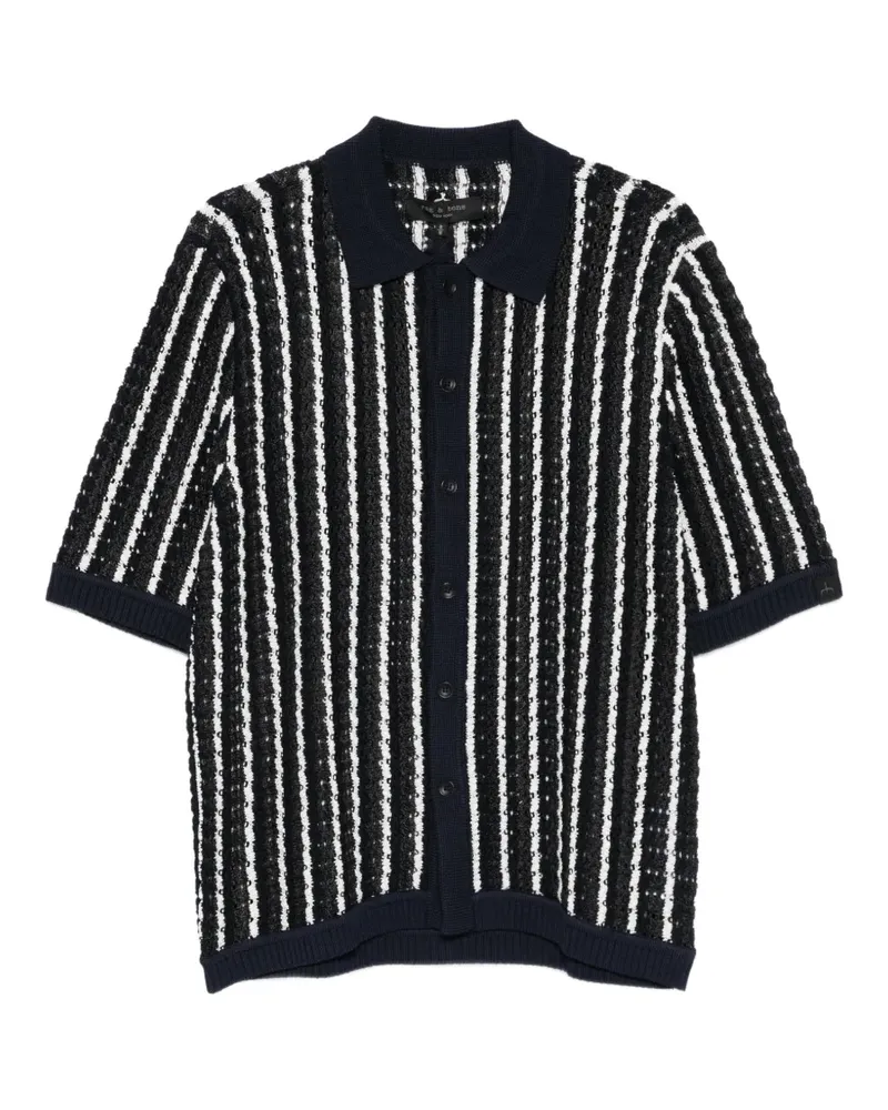 Rag & Bone Gestreiftes Dalton Hemd - Blau Blau