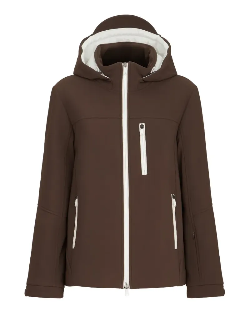 Brunello Cucinelli Gebondete Techno-Bergjacke mit Kapuze und Thermore®-Wattierung - Braun Braun