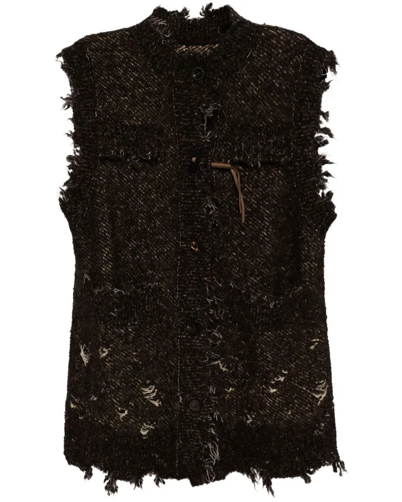 JNBY Strickweste im Distressed-Look - Braun Braun