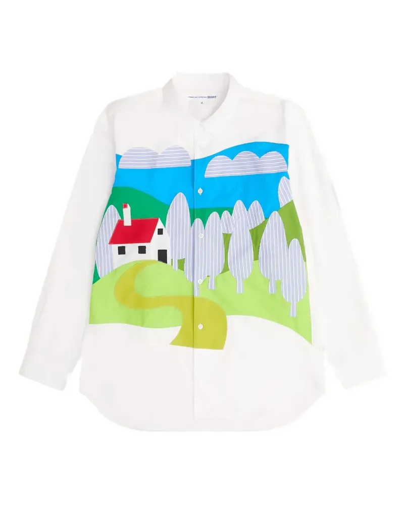 Comme des Garçons graphic-print shirt - Weiß Weiß