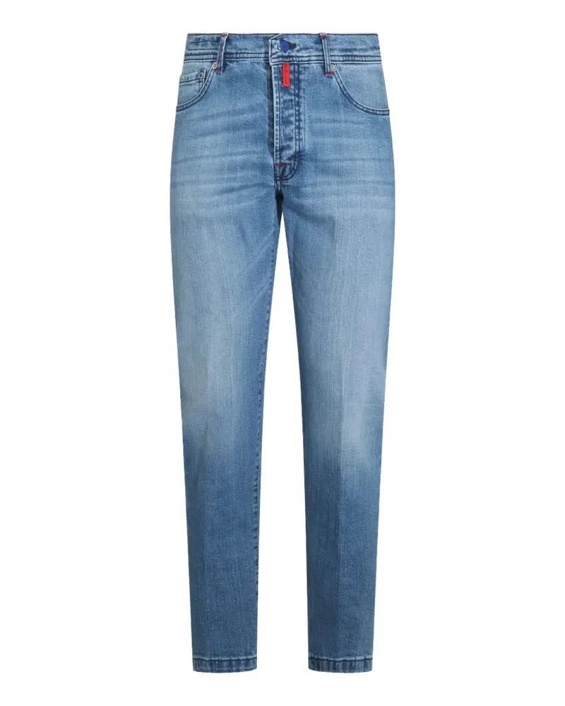 Kiton Ausgeblichene Jeans - Blau Blau