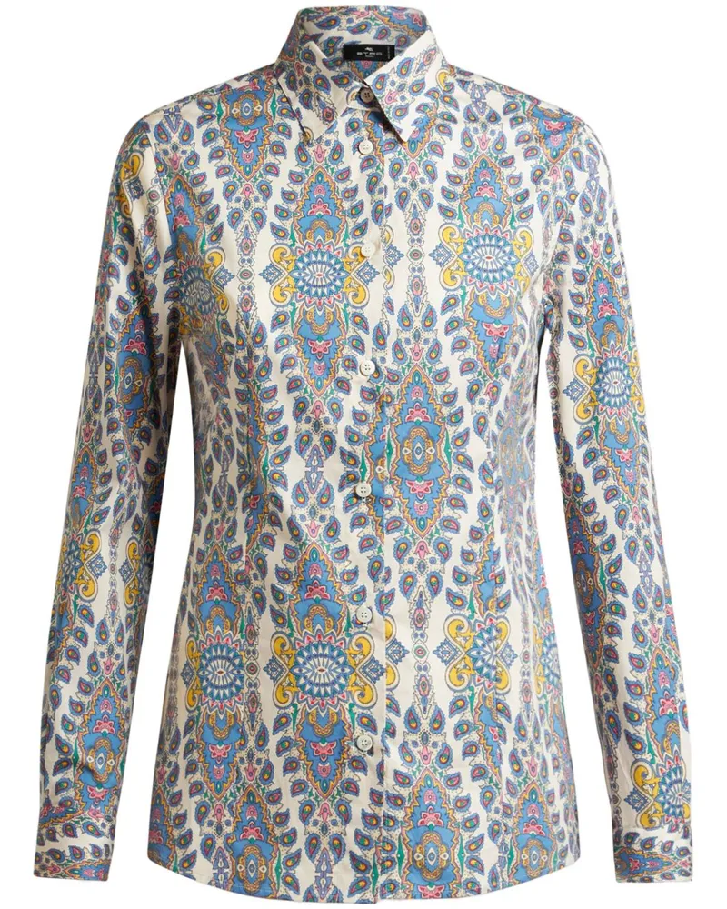 Etro Hemd mit Paisley-Print - Weiß Weiß