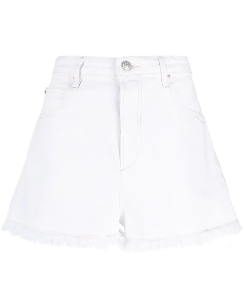 Isabel Marant Ausgefranste Lesia Jeans-Shorts - Weiß Weiß