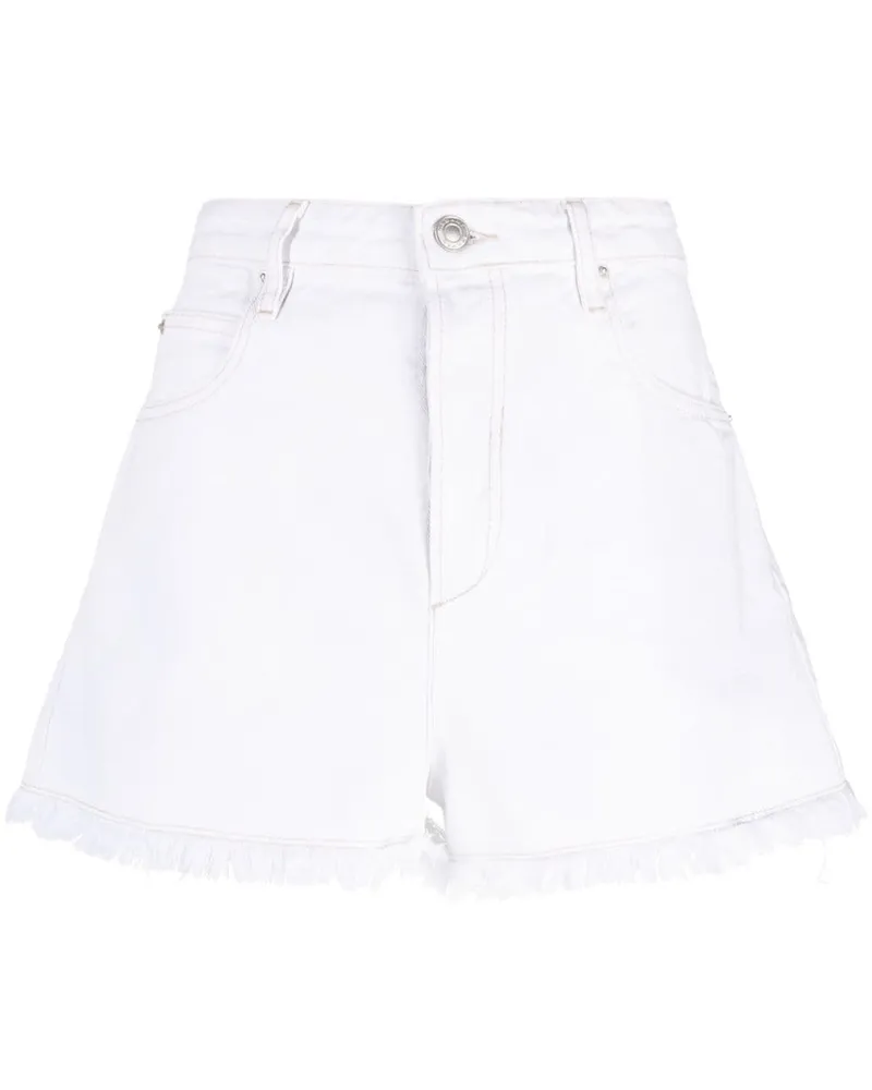 Isabel Marant Ausgefranste Lesia Jeans-Shorts - Weiß Weiß