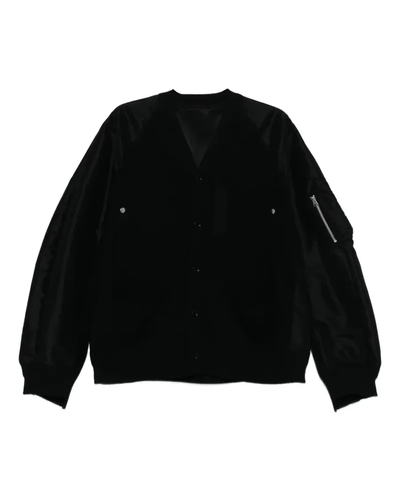 Sacai Jacke mit Reißverschluss - Schwarz Schwarz