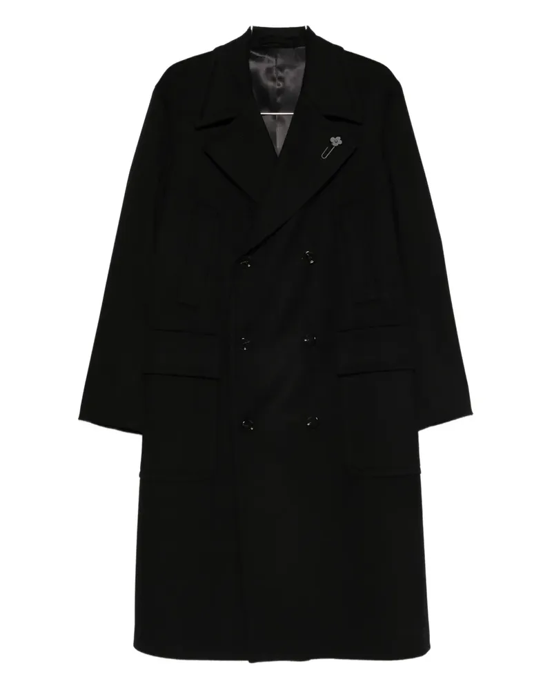 LARDINI double-breasted pocket coat - Schwarz Schwarz