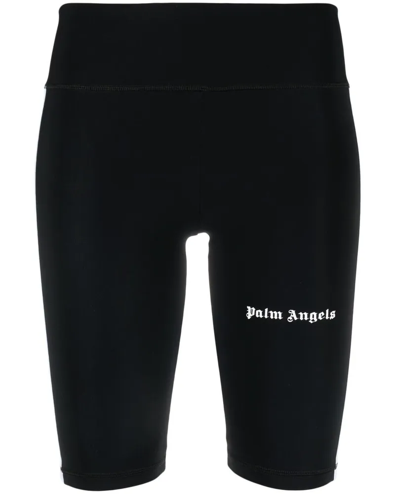 Palm Angels Radlerhose mit seitlichen Streifen Schwarz