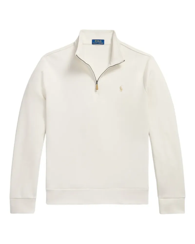 Ralph Lauren quarter-zip logo-embroidered sweater - Weiß Weiß