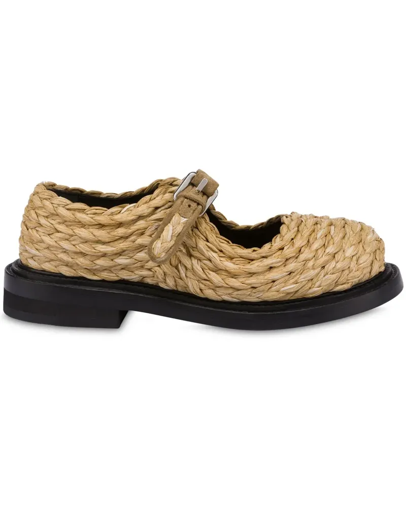 Moschino Loafer mit Flechtdetail - Nude Nude