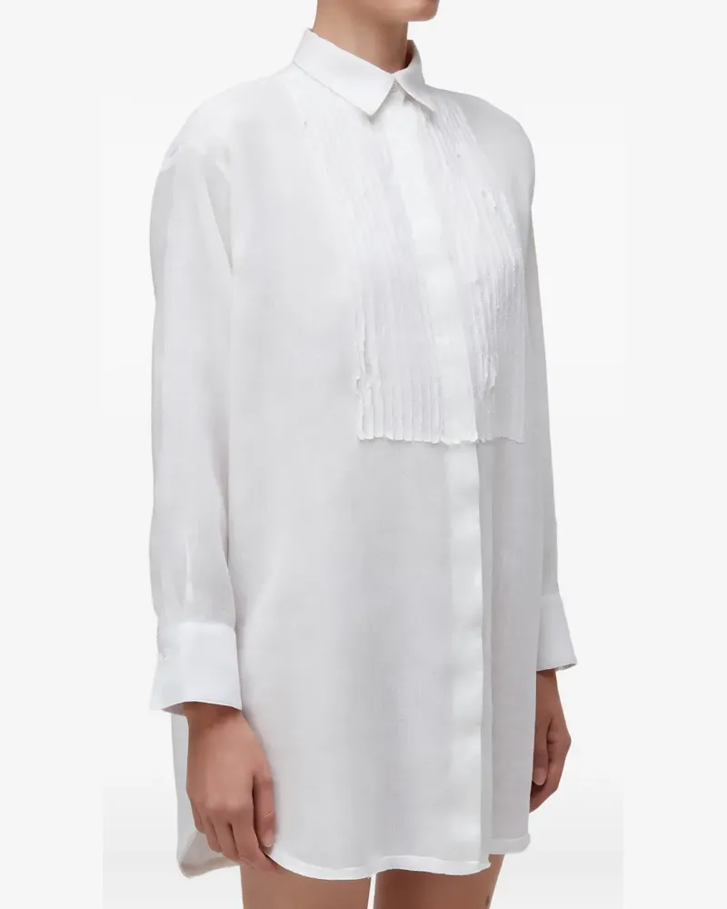 Osklen Minikleid mit Falten - Weiß Weiß