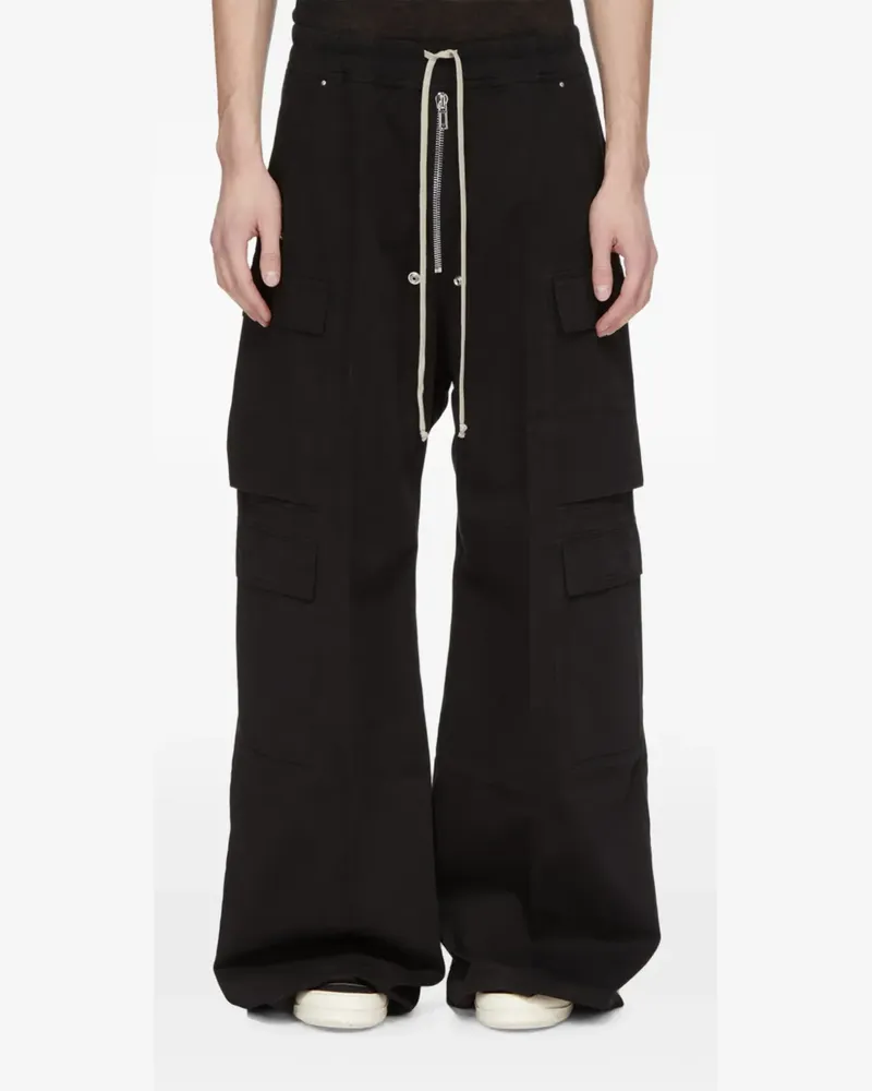 DRKSHDW by Rick Owens drawstring-waist cargo pants - Schwarz Schwarz