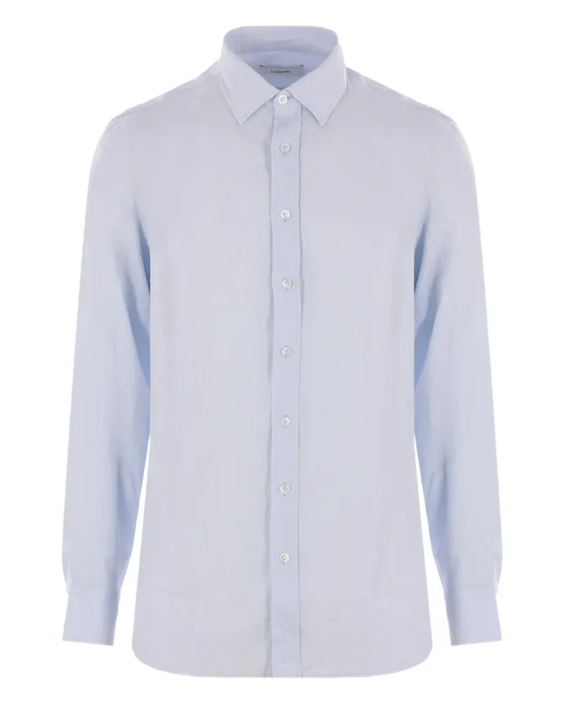 LARDINI Hemd aus Leinen - Blau Blau