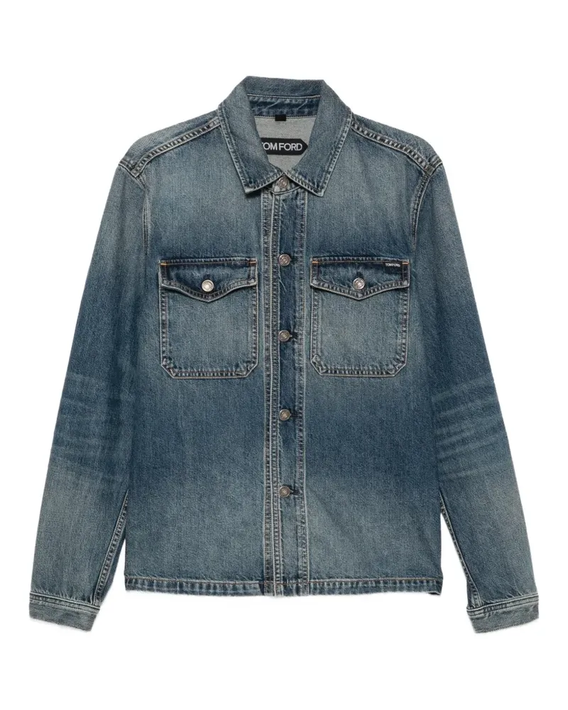 Tom Ford Ausgeblichene Jeansjacke - Blau Blau