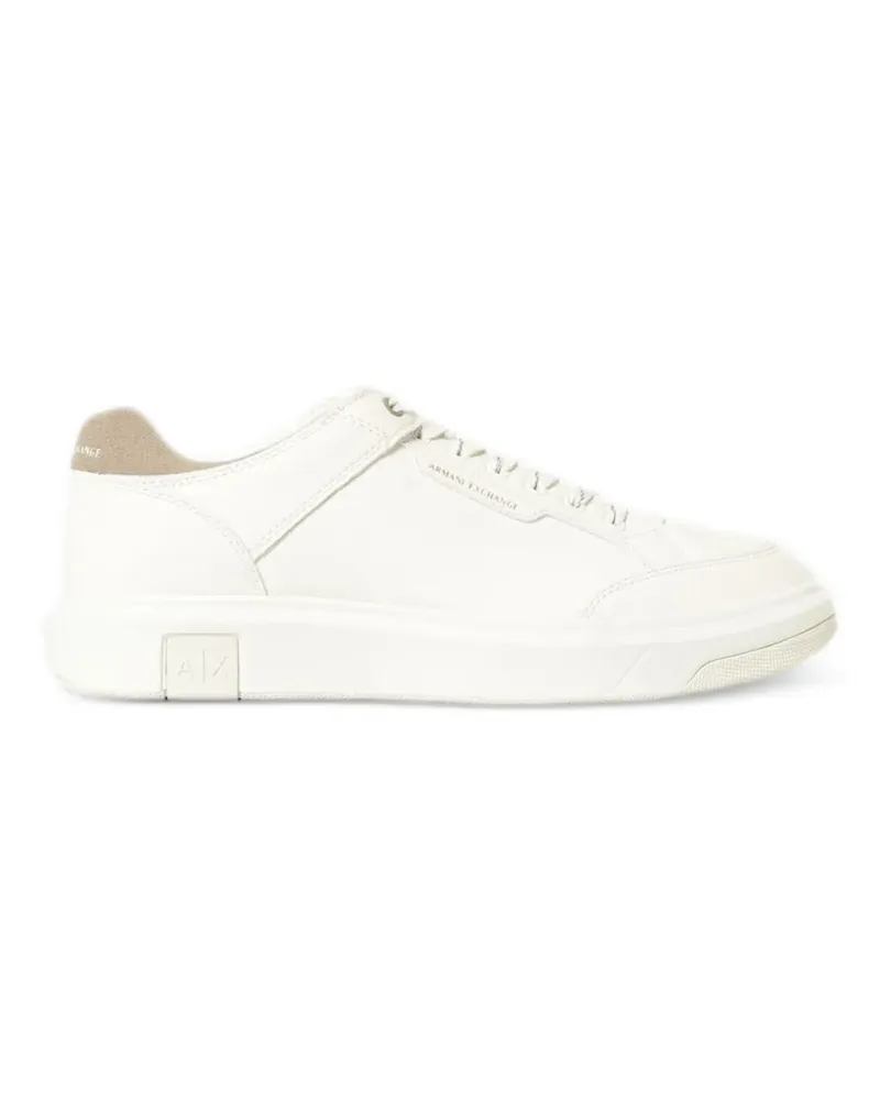 Emporio Armani lace-up panelled sneakers - Nude Nude