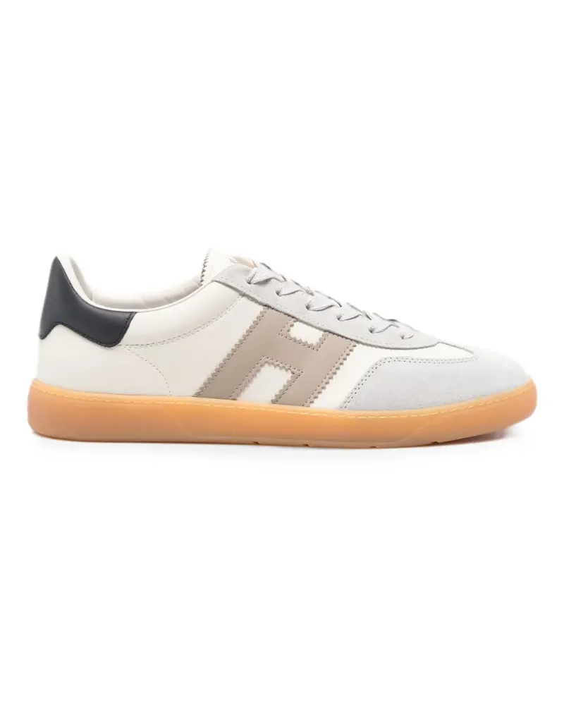 Hogan Cool logo-patch lace-up sneakers - Nude Nude