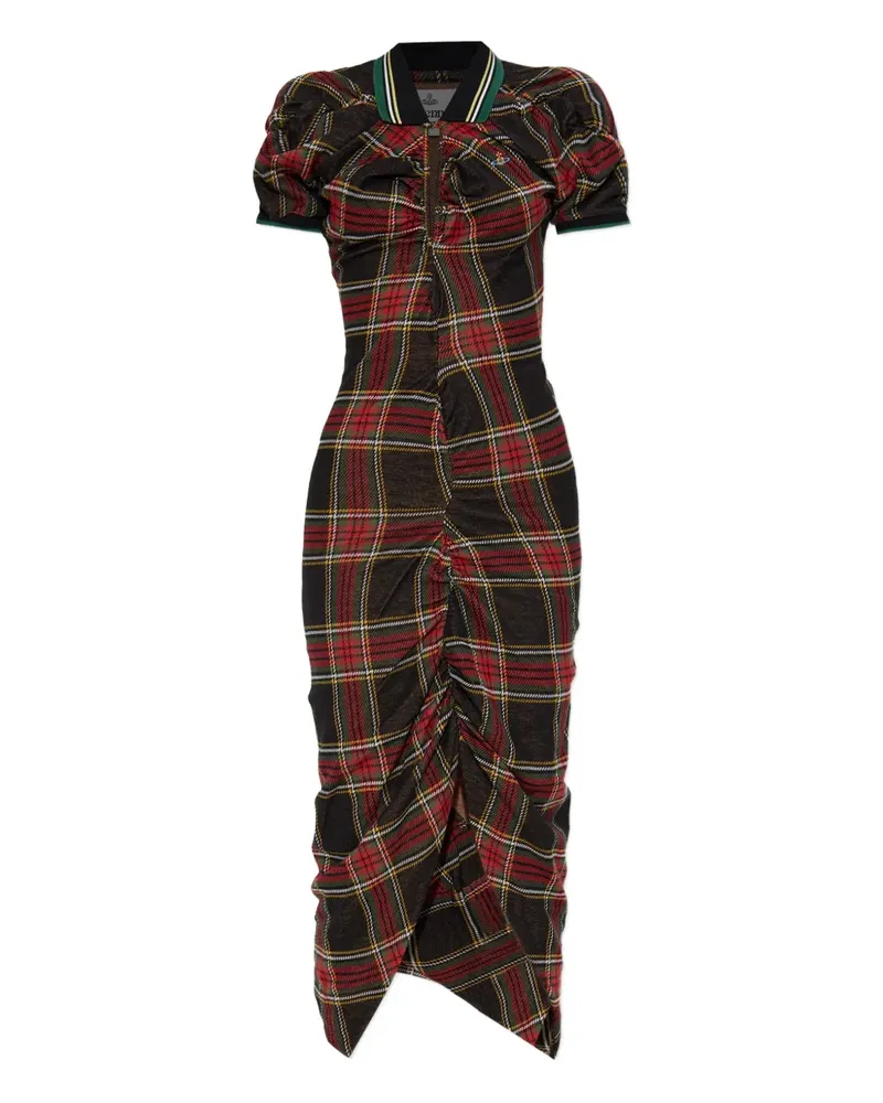 Vivienne Westwood Kariertes Kleid mit Puffärmeln - Grün Grün