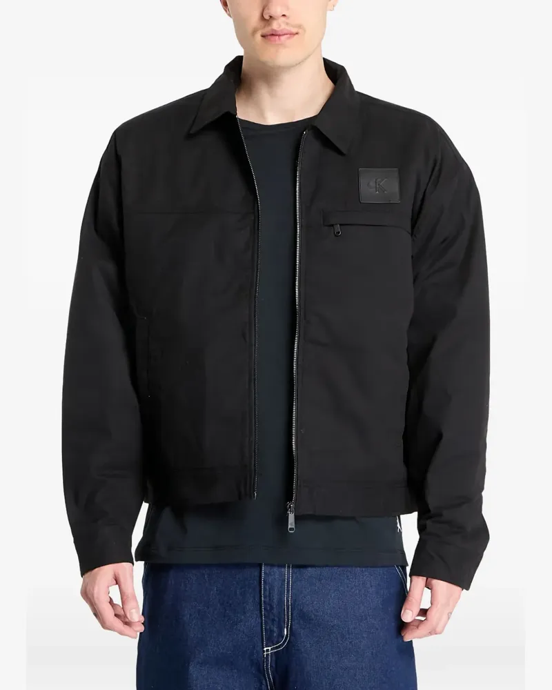 Calvin Klein Twill-Jacke - Schwarz Schwarz