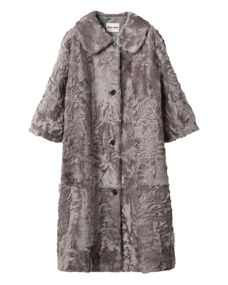Miu Miu Chekiang Mantel - Grau Grau