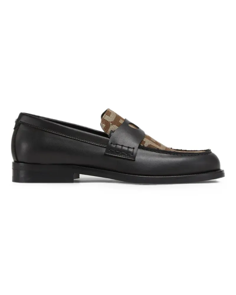GCDS Wirdo Loafer aus Monogramm-Jacquard - Schwarz Schwarz