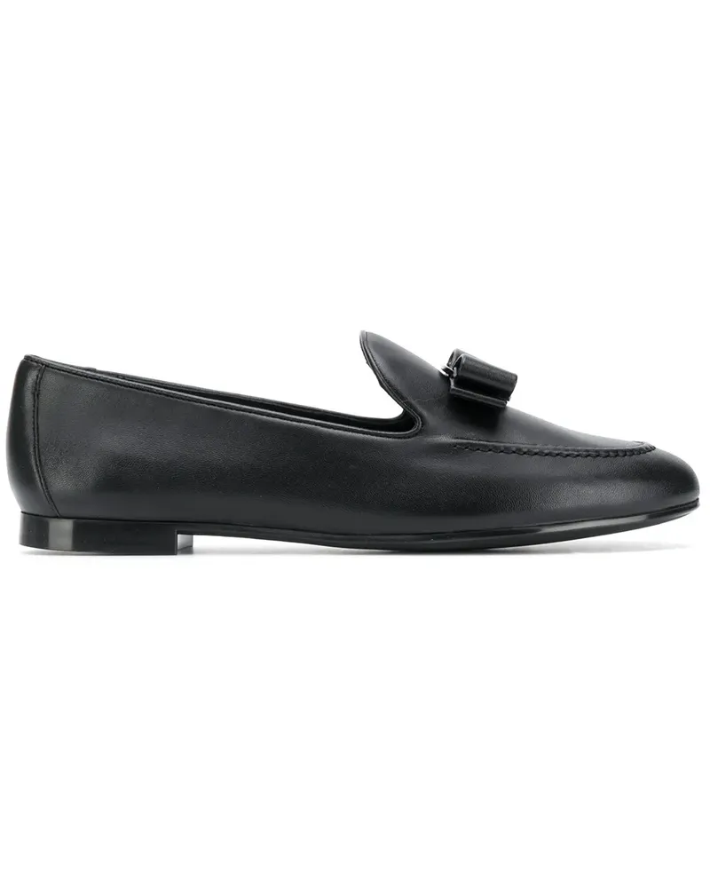 Ferragamo Loafer mit Schleife - Schwarz Schwarz