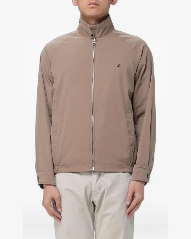 Brooksfield reversible check-pattern bomber jacket - Braun Braun