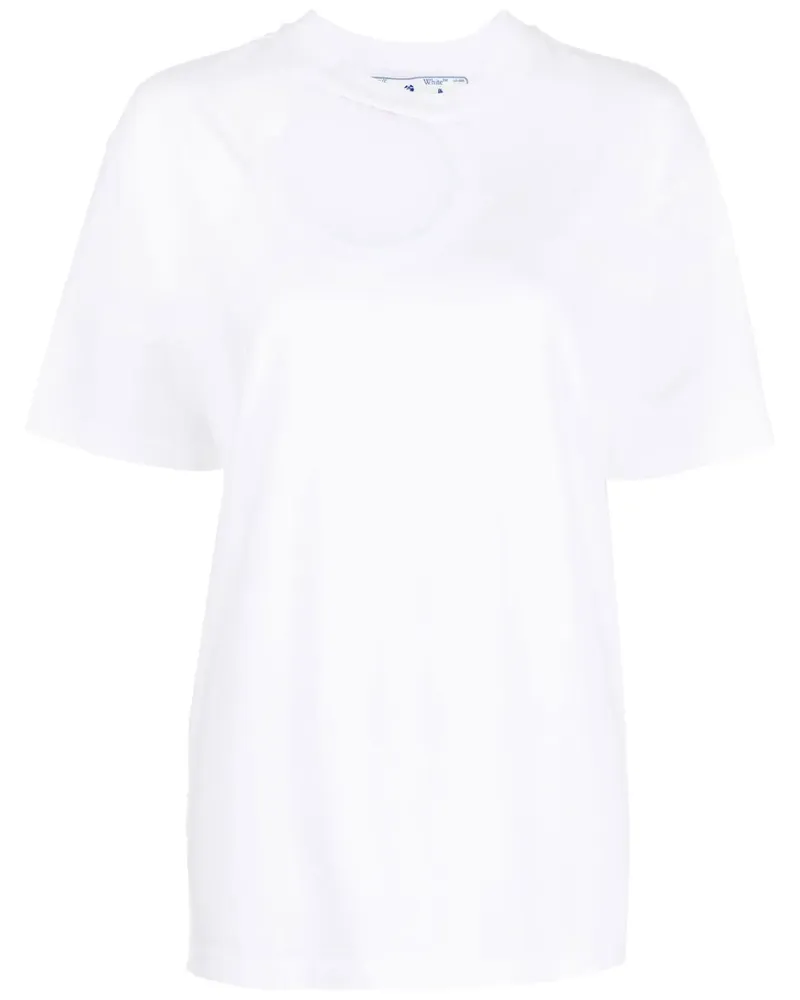 OFF-WHITE T-Shirt mit Cut-Outs - Weiß Weiß