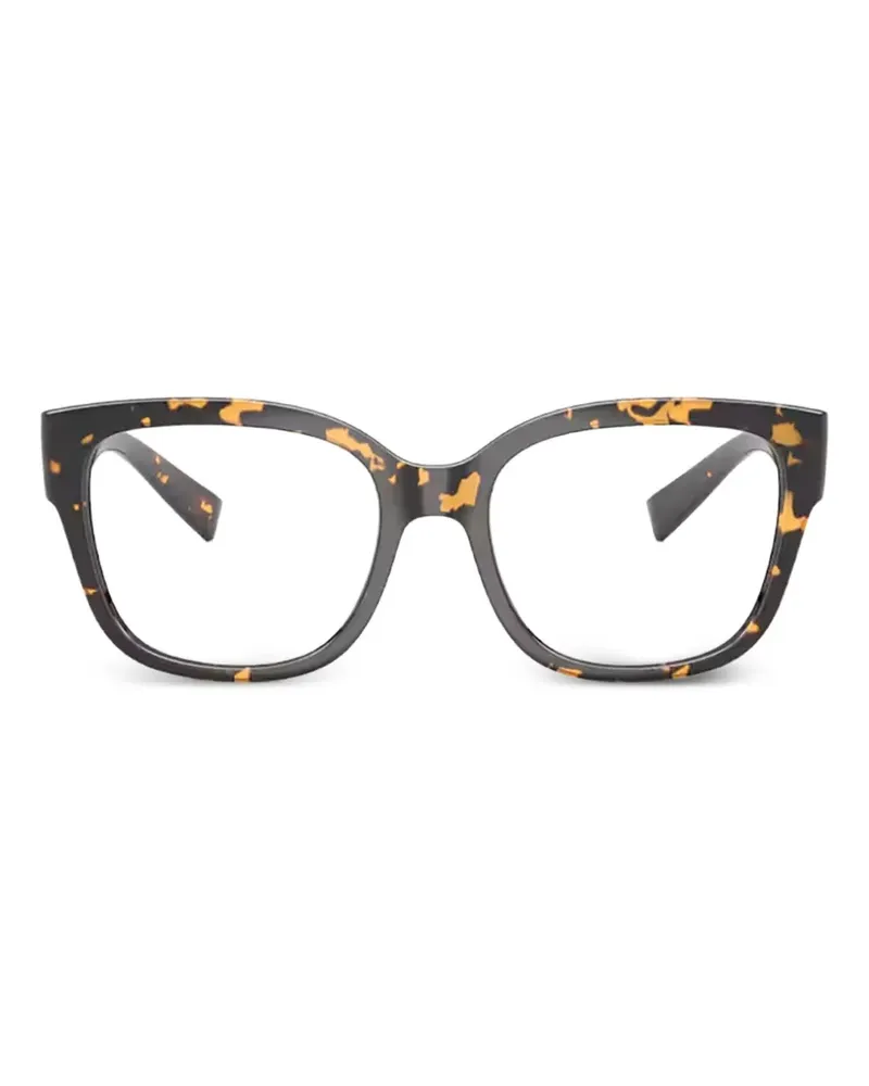Dolce & Gabbana Brille in Schildpattoptik mit DG-Schild - Braun Braun