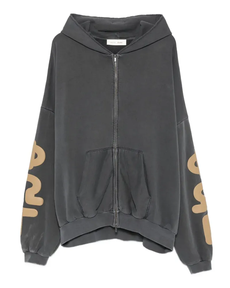 Fear of God logo-print zip-up hoodie - Grau Grau