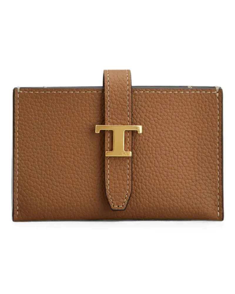 TOD'S card holder in leather - Braun Braun
