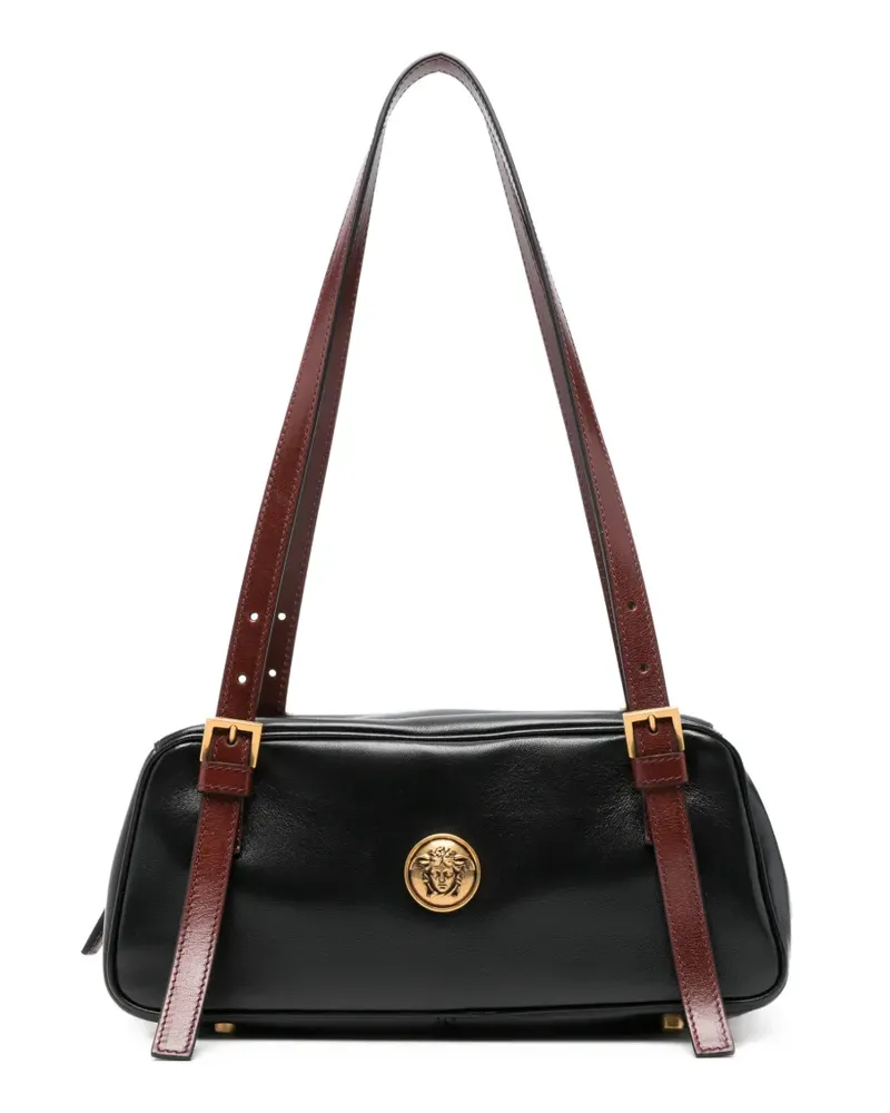 Versace Kleine Schultertasche mit Medusa-Applikation - Schwarz Schwarz