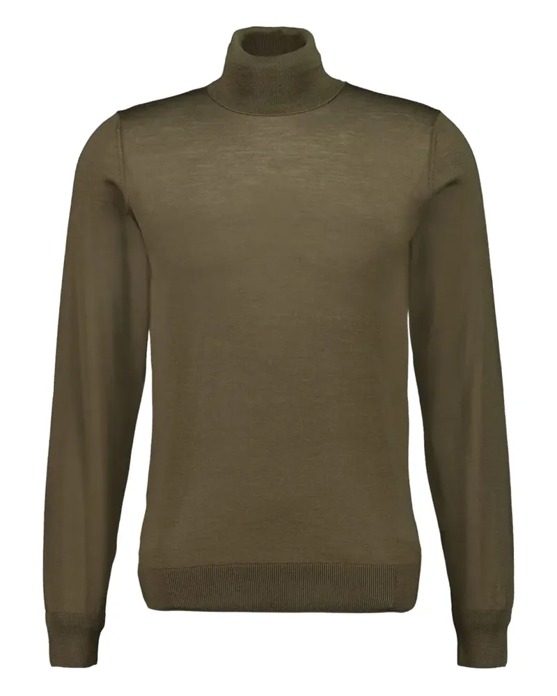 Piacenza Cashmere Stehkragen-Pullover mit Shearling-Stickerei - Grün Grün