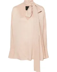 Givenchy Bluse aus Seide mit Schaldetail Rosa