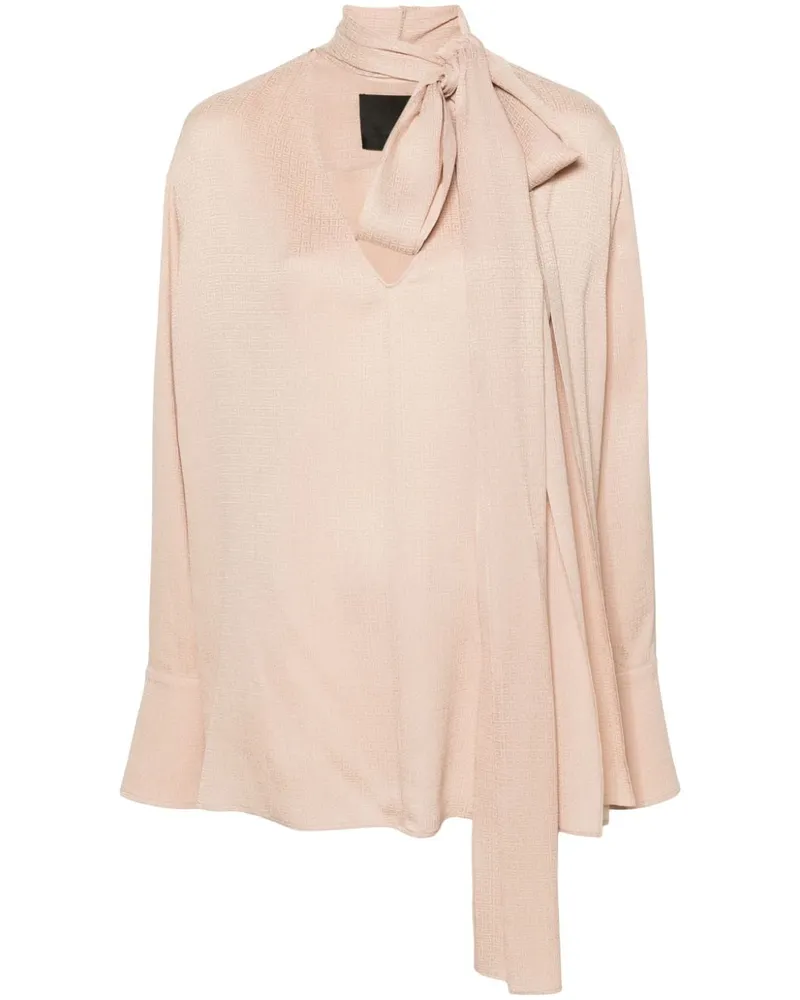 Givenchy Bluse aus Seide mit Schaldetail - Rosa Rosa
