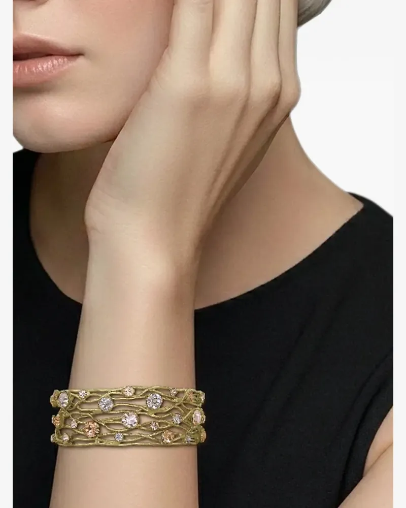 KONPLOTT Cages crystal-embellished bangle - Gold Gold